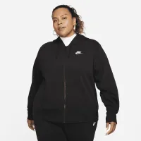 Nike Sportswear Club Fleece женская Full-Zip Толстовка с капюшоном (большие размеры) цвет черный
