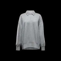 Nike Sportswear Phoenix Fleece женская оверсайз 1/4-Zip Polo цвет серый