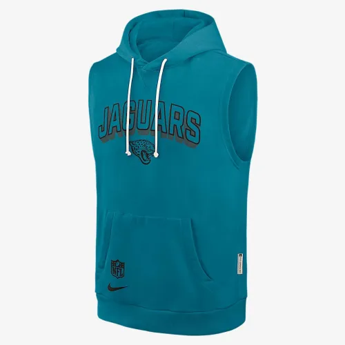 Jacksonville Jaguars Sideline чоловічі Nike Dri-FIT NFL Sleeveless Pullover Толстовка з капюшоном блакитний