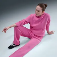 Nike Sportswear Phoenix Fleece женская С высокой Талией Wide-Leg Pants Pink