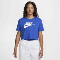 Nike Sportswear Essential жіноча Cropped Logo футболка блакитний