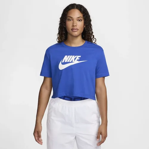 Nike Sportswear Essential жіноча Cropped Logo футболка блакитний