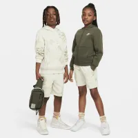 Nike Sportswear Club Fleece Big детские French Terry шорты цвет зеленый