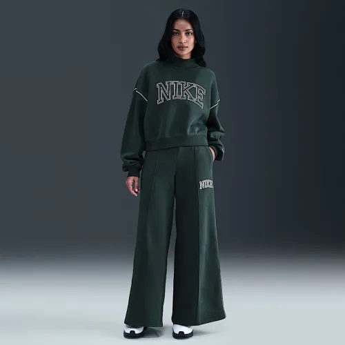 Nike Sportswear Phoenix Fleece жіноча Wide-Leg Sweatpants колір зелений