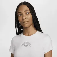 Nike Sportswear Chill Knit жіноча Cropped футболка колір коричневий