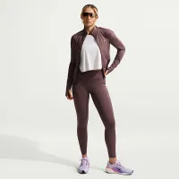 Nike Swift женская Dri-FIT Full-Zip Mid-Layer Running Top цвет фиолетовый