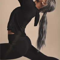 Nike Yoga Dri-FIT Luxe женская С высокой Талией 7/8 Infinalon лосины цвет черный