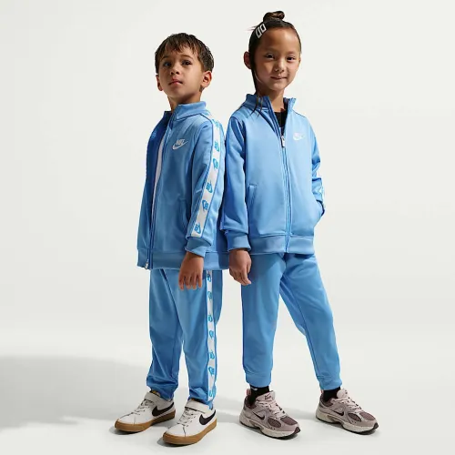 Nike Dri-FIT Little детские 2-Piece Full-Zip набор with Logo Taping синий