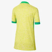 Vini Jr. Brazil National Team 2024 Stadium Away Big детские Nike Dri-FIT Soccer Jersey Yellow