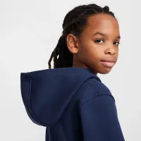 Nike Sportswear Club Fleece Big детские Толстовка с капюшоном синий