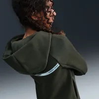 Nike Sportswear Tech Fleece Big детские (для мальчиков) Full-Zip Толстовка с капюшоном with Reflective Accents цвет зеленый