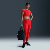 Nike Pro жіноча Dri-FIT Short-Sleeve Cropped Graphic Top колір червоний