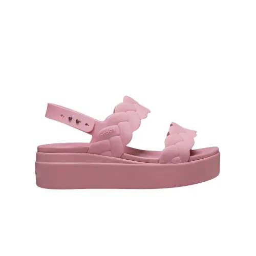Шльопанці Crocs Brooklyn Woven Low Wedge 209977-6XX - Рожеві