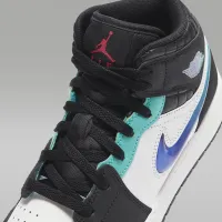 Nike Air Jordan 1 Mid SE Big детские Кроссовки цвет черный