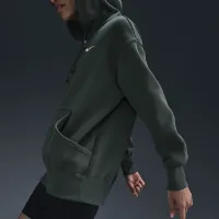 Nike Sportswear Phoenix Fleece женская оверсайз Full-Zip Толстовка с капюшоном цвет зеленый