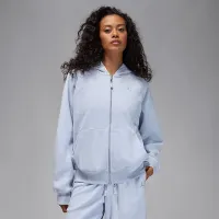 Nike Jordan Flight Fleece жіноча Full-Zip Толстовка з капюшоном колір сірий