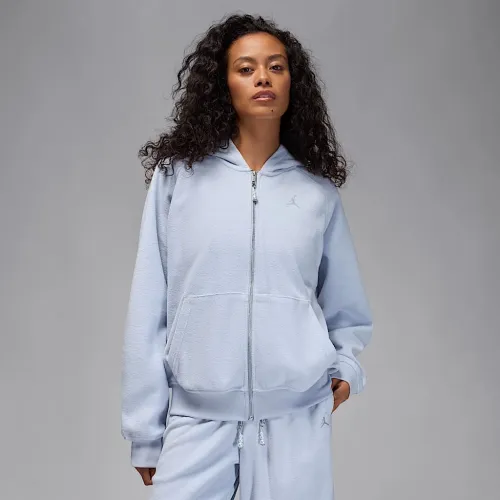 Nike Jordan Flight Fleece жіноча Full-Zip Толстовка з капюшоном колір сірий