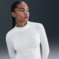 Nike Sportswear Chill Knit жіноча Slim Long-Sleeve Mock-Neck футболка колір білий