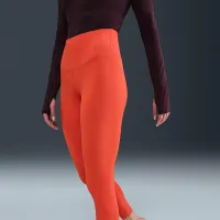 Nike Zenvy женская Gentle-Support С высокой Талией 7/8 лосины цвет красный