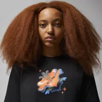 Nike Jordan Artist Series by Jordan Moss жіноча Super Cropped Tee колір чорний