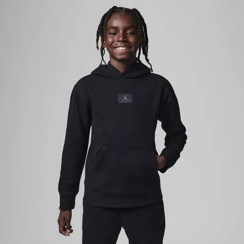 Nike Jordan MJ Flight Big детские Fleece Pullover Толстовка с капюшоном цвет черный