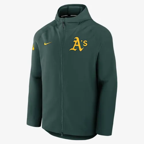 Athletics Authentic Collection Men’s Nike Therma MLB Full-Zip Куртка цвет зеленый
