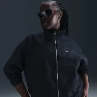 Nike Sportswear Everything Wovens женская оверсайз Repel UV Protection Куртка (большие размеры) цвет черный