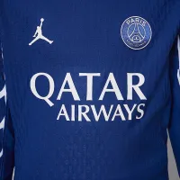 Nike Paris Saint-Germain 2024/25 Match Fourth Big детские Jordan Dri-FIT ADV Soccer Authentic Long-Sleeve Jersey синий