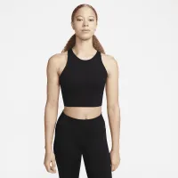 Nike Yoga Dri-FIT Luxe жіноча Shelf-Bra Cropped Tank колір чорний