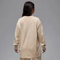 Nike Jordan жіноча оверсайз Long-Sleeve футболка колір коричневий