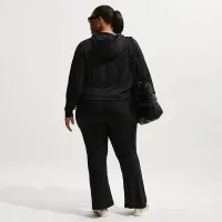 Nike Sportswear Chill Knit женская Lightweight Толстовка с капюшоном (большие размеры) цвет черный