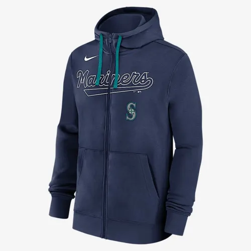 Seattle Mariners Knockout Script чоловічі Nike MLB Full-Zip Толстовка з капюшоном блакитний