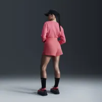 Nike Sportswear Phoenix Fleece женская С высокой Талией Loose шорты Pink