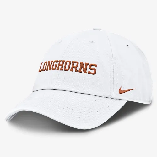 Texas Longhorns Core Club Mascot Wordmark мужские Nike College Adjustable Hat цвет белый