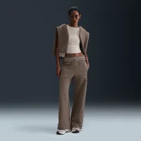 Nike Sportswear Phoenix Fleece жіноча З високою талією Wide-Leg Graphic Pants колір коричневий