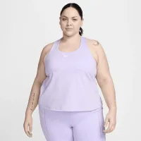 Nike Swoosh женская Medium-Support Padded Sports Bra Tank (большие размеры) цвет фиолетовый