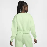Nike Sportswear Phoenix Fleece женская Cropped V-Neck Top цвет зеленый