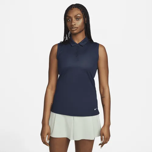 Nike Dri-FIT Victory жіноча Sleeveless для гольфу Polo блакитний