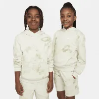 Nike Sportswear Club Fleece Big детские Pullover Толстовка с капюшоном цвет зеленый