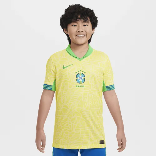 Brazil 2024 Stadium Home Big детские Nike Dri-FIT Soccer Replica Jersey Yellow