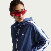 Nike Sportswear Classic Wovens женская Loose UV Hooded Куртка синий