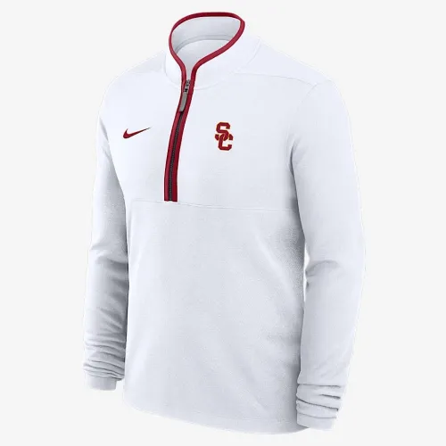 USC Victory мужские Nike Dri-FIT College 1/2-Zip Long-Sleeve Top цвет белый