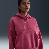 Nike Sportswear Phoenix Fleece жіноча Over-оверсайз Pullover Толстовка з капюшоном колір фіолетовий