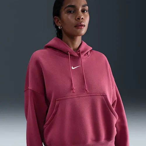 Nike Sportswear Phoenix Fleece жіноча Over-оверсайз Pullover Толстовка з капюшоном колір фіолетовий