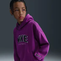 Nike Culture of баскетбольні Big дитячі Pullover Fleece Толстовка з капюшоном колір фіолетовий