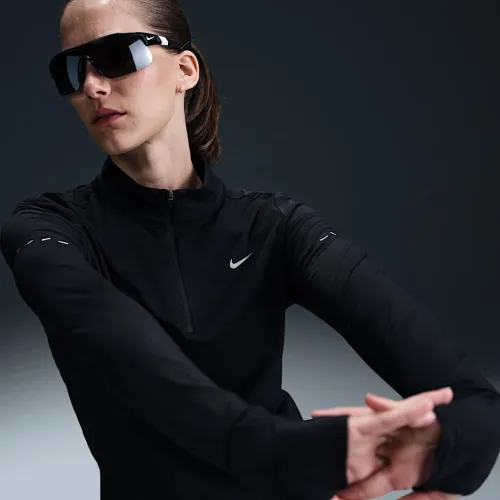 Nike Swift жіноча Dri-FIT UV 1/4-Zip Running Top колір чорний