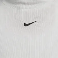 Nike Sportswear Essential жіноча Ribbed Mock-Neck Long-Sleeve Top колір сірий