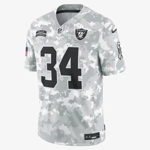 Bo Jackson Las Vegas Raiders Salute to Service мужские Nike Dri-FIT NFL Limited Jersey цвет белый