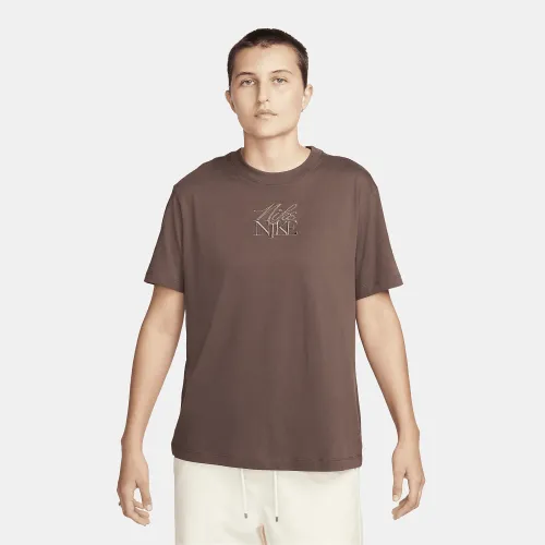 Nike Sportswear женская футболка цвет коричневый