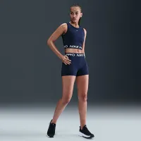 Nike Pro жіноча Dri-FIT Cropped Tank Top блакитний